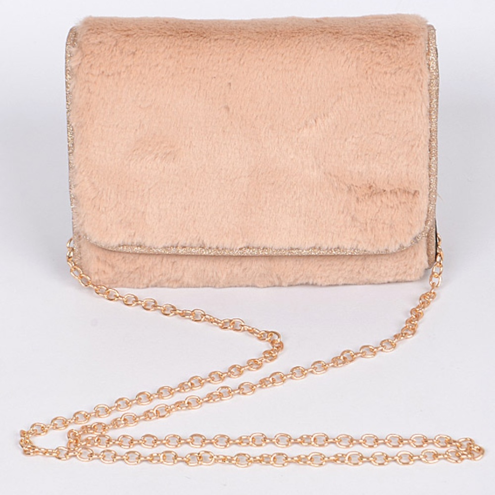 Faux Fur hobo crossbody clutch bag NWT - Picture 7 of 7